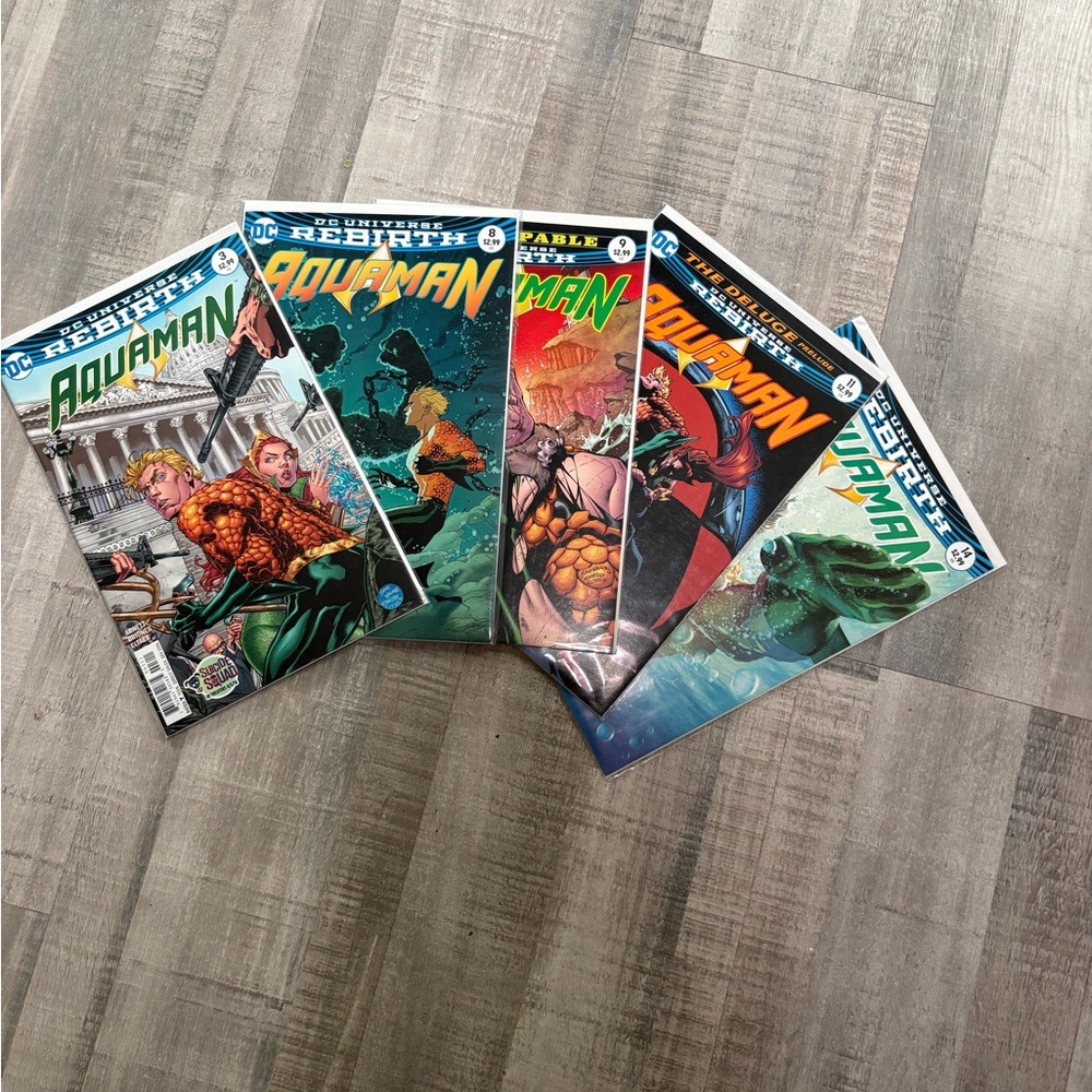 DC Comics Aquaman Rebirth 5 Comic Bundle